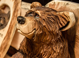 Buck Deer Wood Chainsaw Sculpture