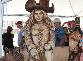 Eagle and Bear Chainsaw Carving