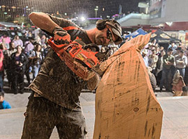Carving Demonstration for Large Crowd