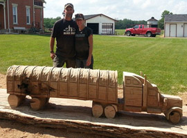 Farm Semi Tree Log Carving