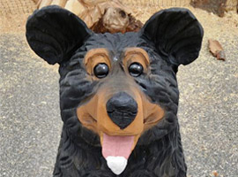 Bear and Beer Chainsaw Sculpture