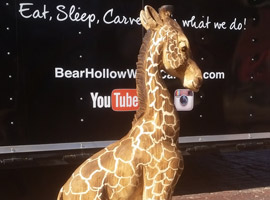 Giraffe Chainsaw Carving