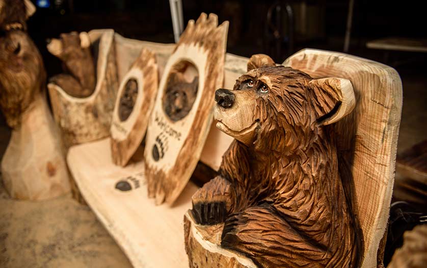 Masterpiece Moose Chainsaw Carving